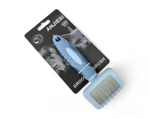 Пуходерка серо-голубая. №1, 7*16см