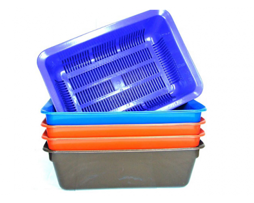 Туалет (лоток) с сеткой, большой, разные цвета