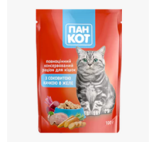 Влажный корм для кошек Wise Cat с сочным мясом утки в желе 100г