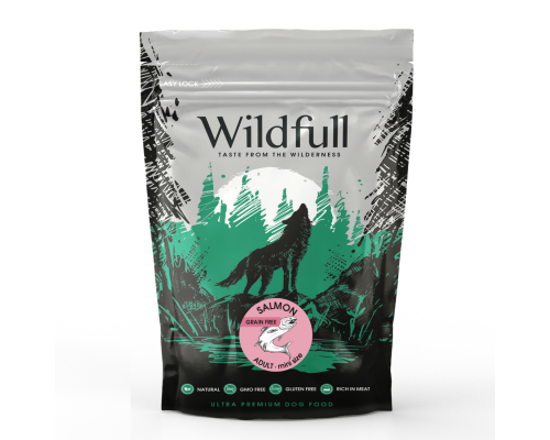 Wildfull cu somon pentru caini adulti 