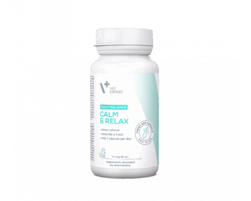 VetExpert Calm & Relax, пищевая добавка для собак и кошек, 30 капсул