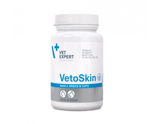 VetExpert VetoSkin, пищевая добавка для собак и кошек, 60 капсул