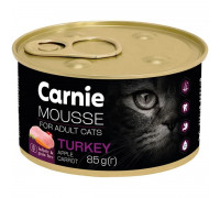 Корм для взрослых кошек Carnie паштет мясной мусс с индейкой и желе 85 г