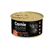 Корм для взрослых кошек Carnie паштет мясной мусс с лососем и желе 85 г 