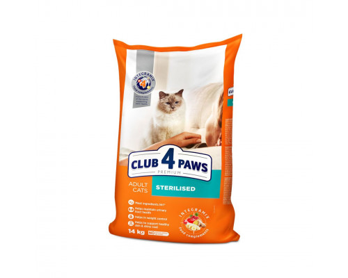 Club 4 Paws Сухой корм для взрослых стерилизованных кошек Развес (KG)