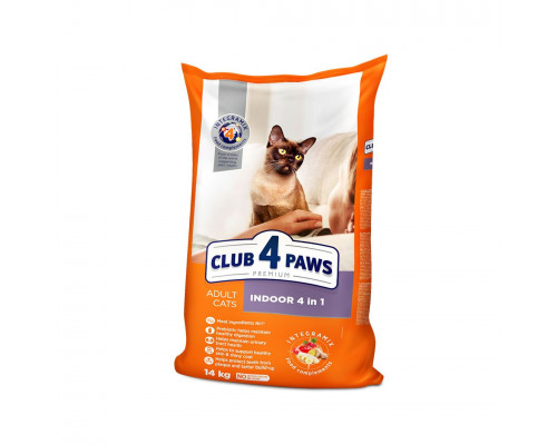 Club 4 Paws Сухой корм для взрослых кошек, живущих в помещении, с курицей Развес (KG)