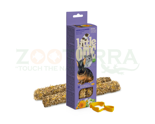Little One Sticks для морских свинок, кроликов, дегу и шиншилл с травами и цветами 2х55 g