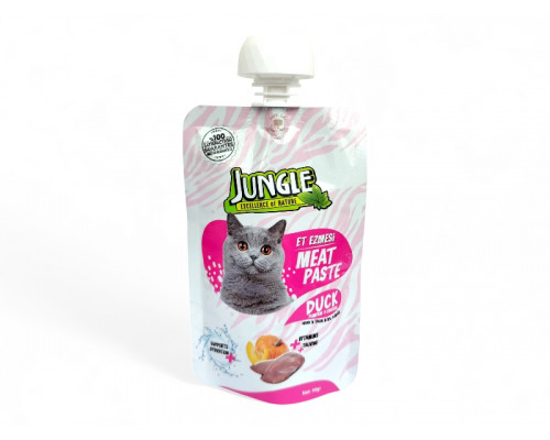 JUNGLE Мясная паста с уткой, для кошек, 90г, (40068)