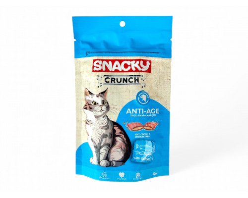 SNACKY Печенье для кошек, с лососем, с витаминами, 