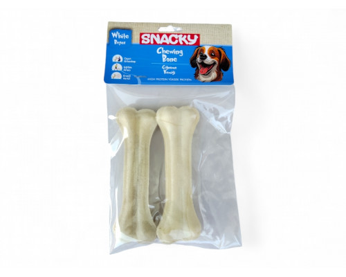 SNACKY Кость белая, 12,5см, 2шт в упаковке, 95г, (40080)
