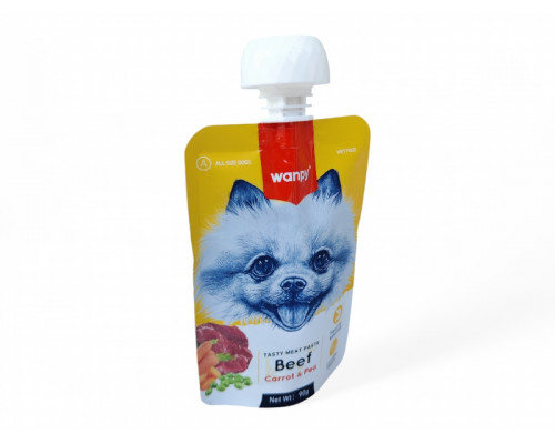 WANPY Мясная паста с говядиной, для собак, 90г, (40086)