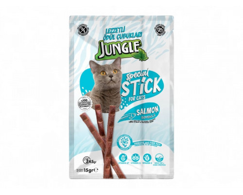 Jungle Мясные палочки для кошек, с лососем, 3*5г, JNGS-002, (40102)