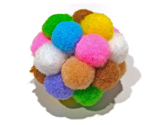 Игрушка для кошек, мяч пушистый, d-5см, (41241)