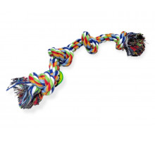 Веревочная игрушка, узлы, 40см, разн цв, малая, (41331)