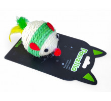 Игрушка сизалевая, мордочка большая, 13см, на блистере, (41432)