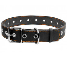 Ошейник COLLAR безразмерный 0295, 35mm*69 см, черный, коричневый, (43227)