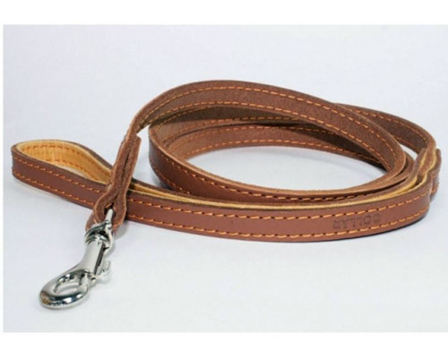 Поводок для собак одинарный, не прошитый Collar 0473, 20мм/122см, черный, коричневый