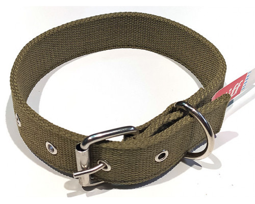 Ошейник брезент, одинарный, STIFF, 356001, 35мм*59см, (43351)