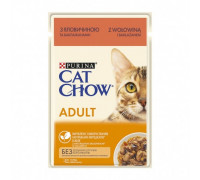 Корм для кошек Purina Cat Chow Adult с говядиной и баклажанами в желе 85 г.