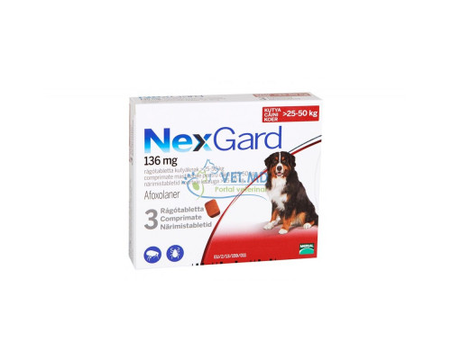 NexGard для собак 25-50 кг, 3 таблетки