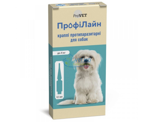 Profiline для собак до 4 кг, 1 пипетка