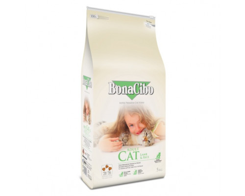 BonaCibo Adult Cat Lamb&Rice, с ягнёнком и рисом для кошек, 15 кг