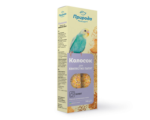 Палочки для волнистых попугаев Колосок бисквит 140 г.