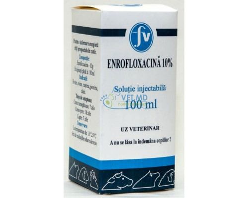 Энрофлоксацин 10 % для инъекций, 100 ml.
