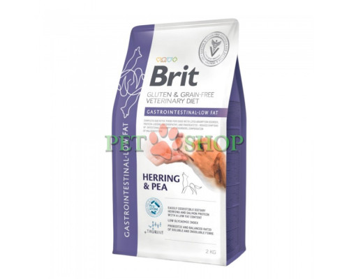 Brit GF Veterinary Diet Dog Gastrointestinal Low Fat 2 kg для собак