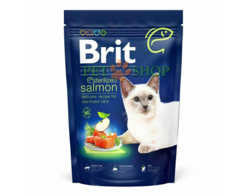 Brit Premium by Nature Cat Sterilized с лососем 1.5 кг