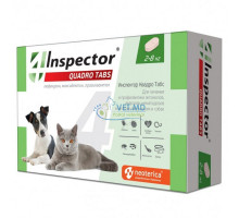Inspector Quadro Tabs для собак и кошек 2-8 кг, 1 таблетка