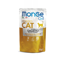 MONGE CAT GRILL POUCH STERILISED COCKEREL 85gr.