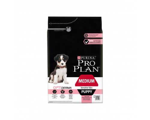 Сухой корм для щенков Purina Pro Plan Puppy Medium Sensitive Skin с лососем 12 кг