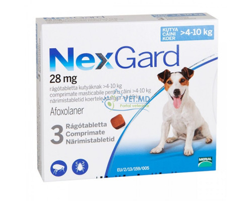 NexGard для собак 4-10 кг, 1 таблеткa