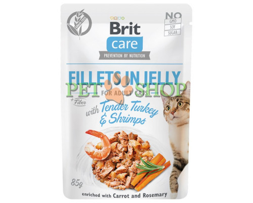 Brit Care Cat Turkey, Shrimps in Jelly 85 gr
