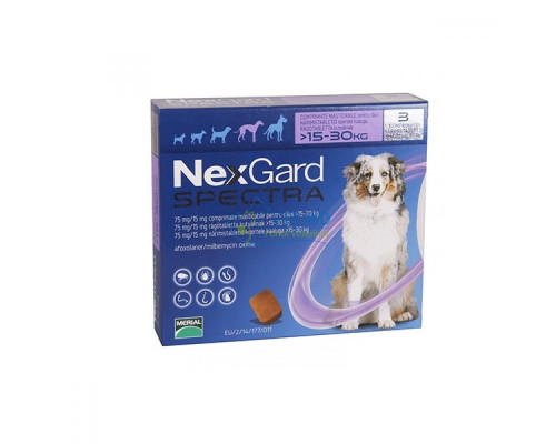 NexGard Spectra 15-30 kg, 3 pastile