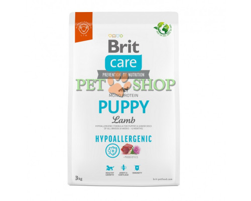 Brit Care Puppy Lamb, Rice 3 kg