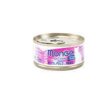 MONGE CAT NATURAL Can Tuna & chicken with beef 80gr.