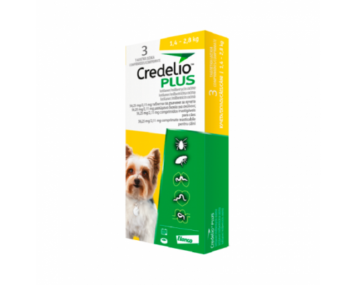 Credelio PLUS 56.25mg 1.4-2.8kg 3tb Galben