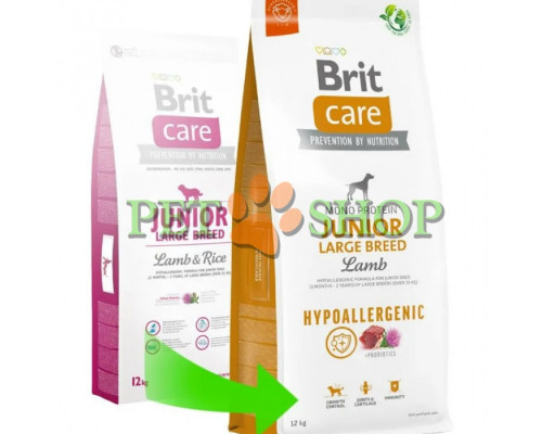 Brit Care Hypoallergenic Junior Large Breed Lamb 12 kg