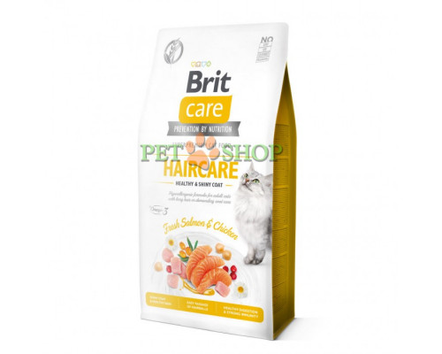 Brit Care Cat Grain-Free Haircare healthy and shiny coat 7 kg