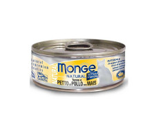 MONGE CAT NATURAL Can Tuna & chicken with corn 80gr.