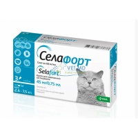 Селафорт (селамектин) 45 мг спот-он для кошек 2,6 - 7,5 кг ,1 пипеткa.