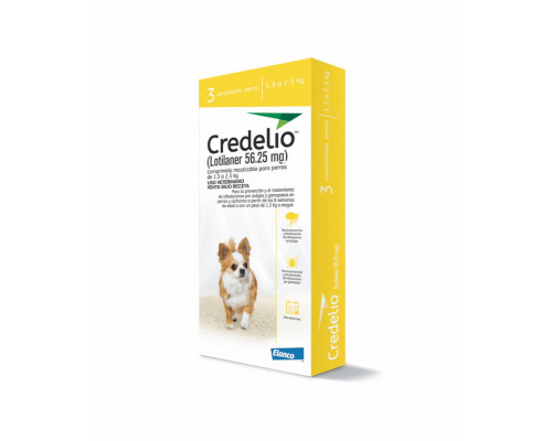 CREDELIO 56.25mg caini 1.3-2.5kg 3tb GALBEN