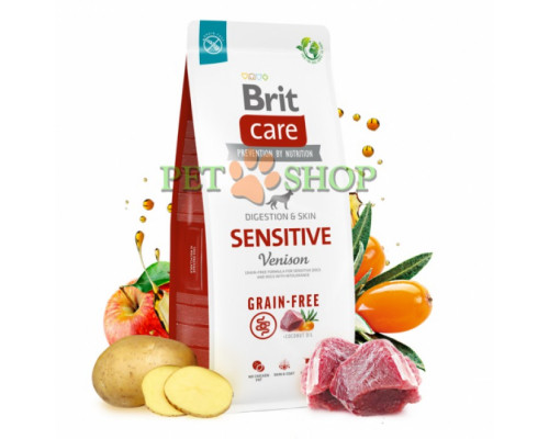 Brit Care Grain-free Sensitive Venison, Potato 3 kg