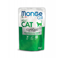 MONGE CAT GRILL POUCH ADULT RABBIT 85gr.