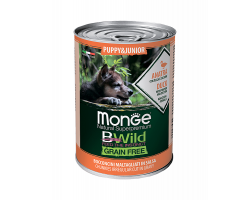 MONGE DOG BWILD JUNIOR Duck/Pumpkin/Zucchini 400gr.