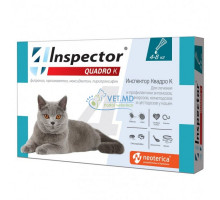 Inspector Quadro K капли для кошек 4-8 кг, 1 пипетка