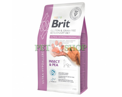 Brit Veterinary Diets Dog Ultra-Hypoallergenic для взрослых собак, 2 кг