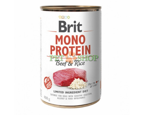 Brit Mono Protein Beef, rice 400 gr